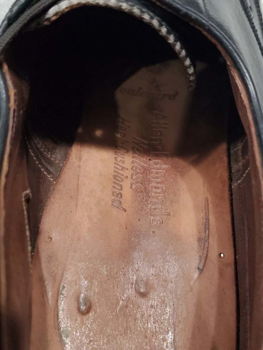 Allen Edmonds Boulevard Black Leather Golf Shoe Men Size 11 4A Rare